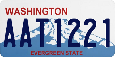 WA license plate AAT1221