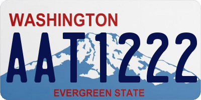 WA license plate AAT1222