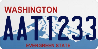 WA license plate AAT1233