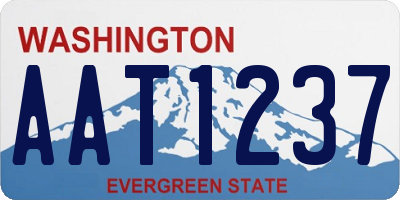WA license plate AAT1237