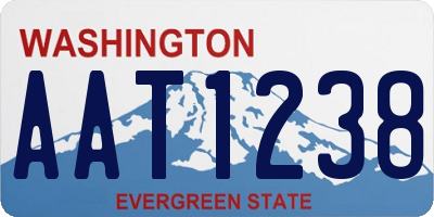 WA license plate AAT1238