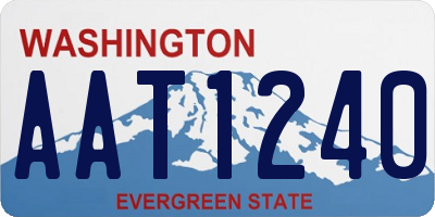 WA license plate AAT1240