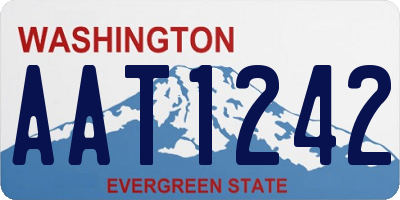 WA license plate AAT1242