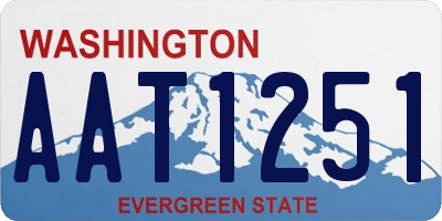 WA license plate AAT1251