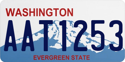 WA license plate AAT1253