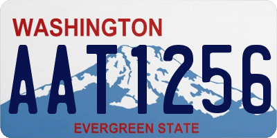 WA license plate AAT1256