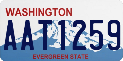 WA license plate AAT1259