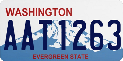 WA license plate AAT1263
