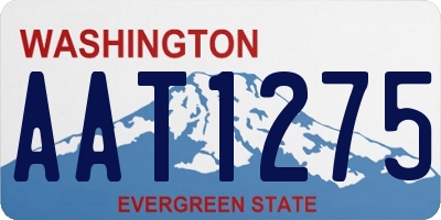 WA license plate AAT1275