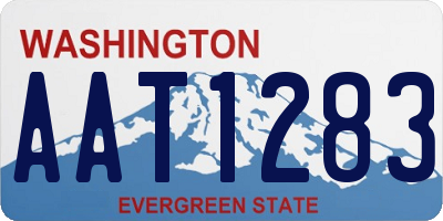 WA license plate AAT1283