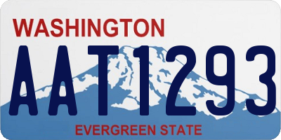 WA license plate AAT1293