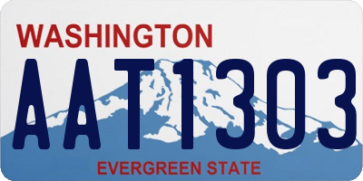 WA license plate AAT1303