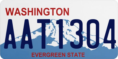 WA license plate AAT1304