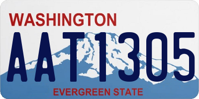 WA license plate AAT1305