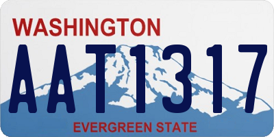 WA license plate AAT1317