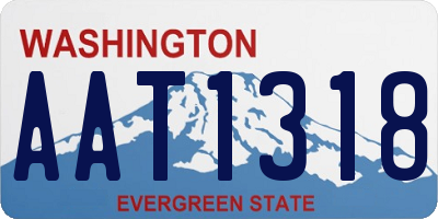 WA license plate AAT1318