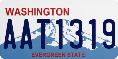 WA license plate AAT1319