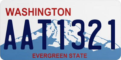 WA license plate AAT1321