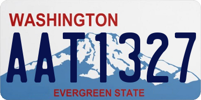 WA license plate AAT1327