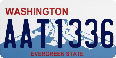 WA license plate AAT1336