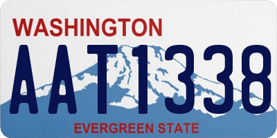 WA license plate AAT1338