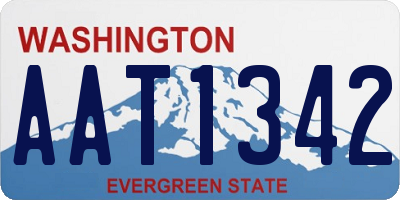 WA license plate AAT1342