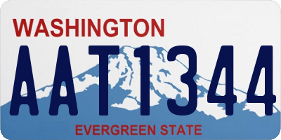 WA license plate AAT1344