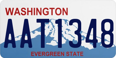 WA license plate AAT1348