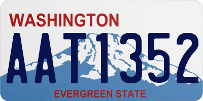 WA license plate AAT1352