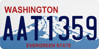 WA license plate AAT1359