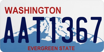 WA license plate AAT1367