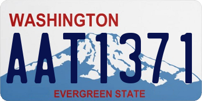 WA license plate AAT1371