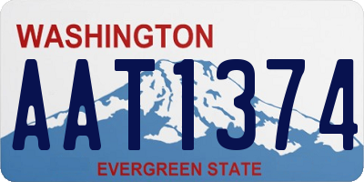 WA license plate AAT1374