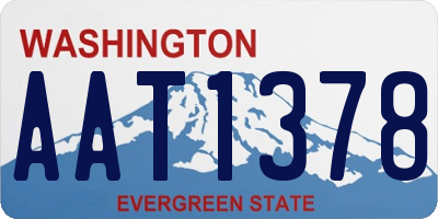 WA license plate AAT1378
