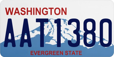 WA license plate AAT1380