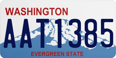 WA license plate AAT1385