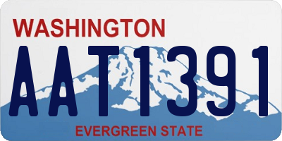 WA license plate AAT1391