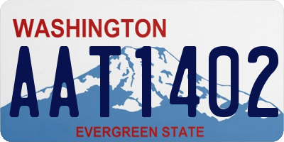 WA license plate AAT1402