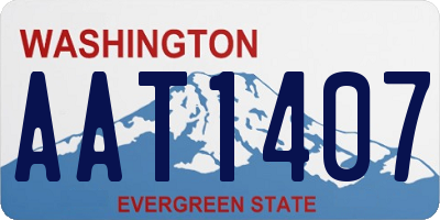 WA license plate AAT1407