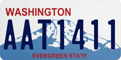 WA license plate AAT1411