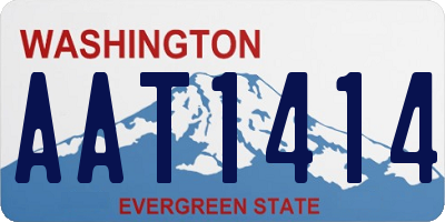 WA license plate AAT1414