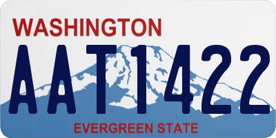 WA license plate AAT1422