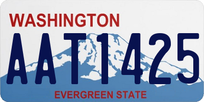 WA license plate AAT1425