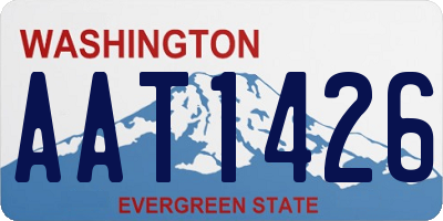 WA license plate AAT1426