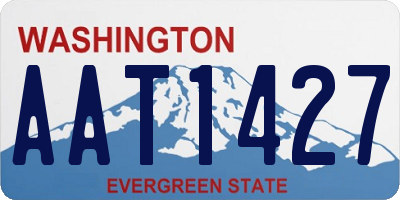 WA license plate AAT1427