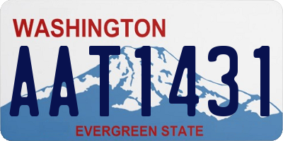 WA license plate AAT1431