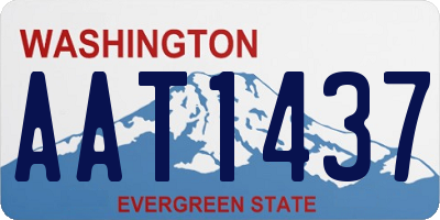 WA license plate AAT1437