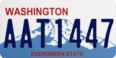 WA license plate AAT1447