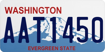 WA license plate AAT1450