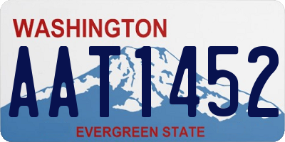 WA license plate AAT1452